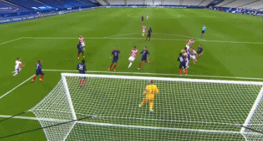  半场战报-法国2-1克罗地亚 格子建功马夏尔造乌龙